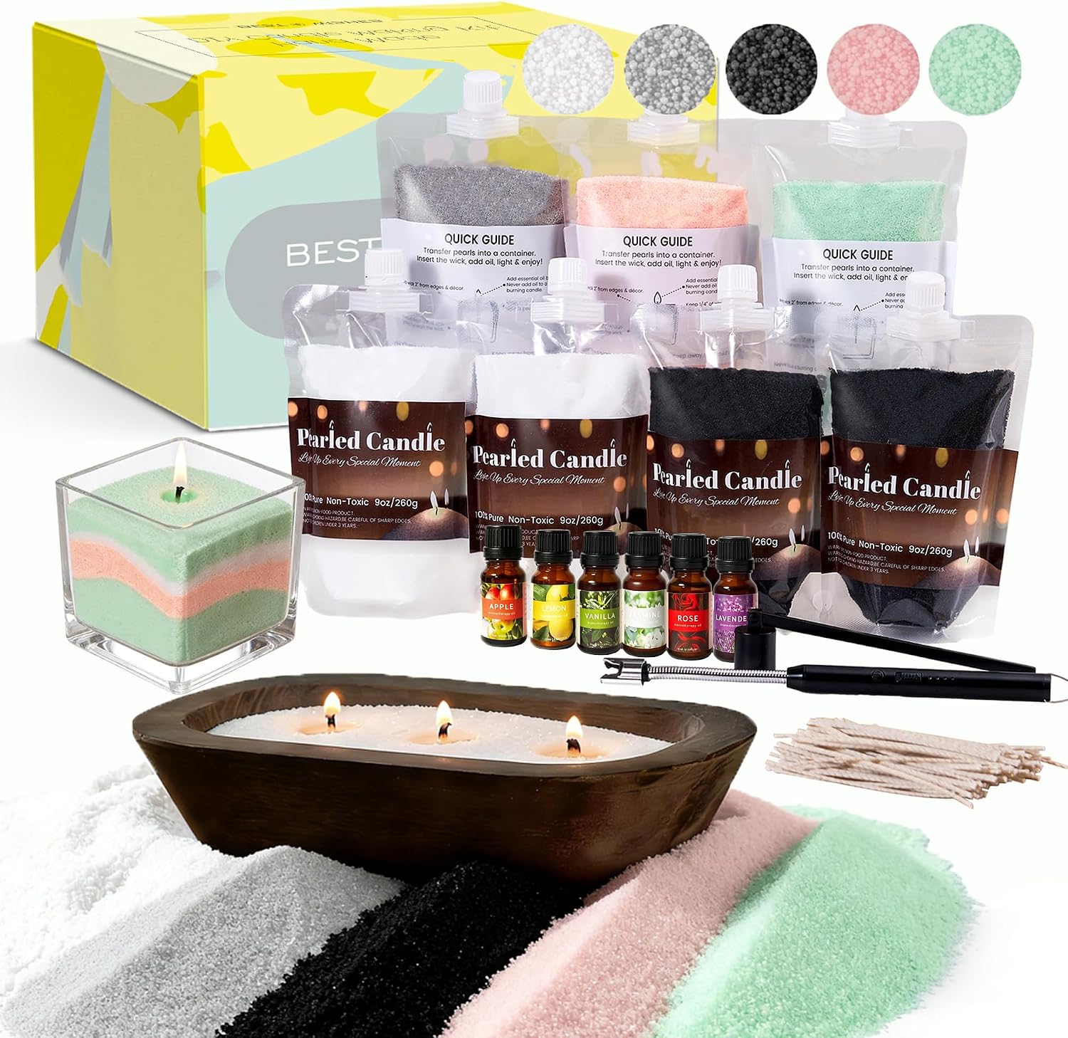 Home Fragrance Kit - Pasir Lilin Mutiara 64 Oz dengan