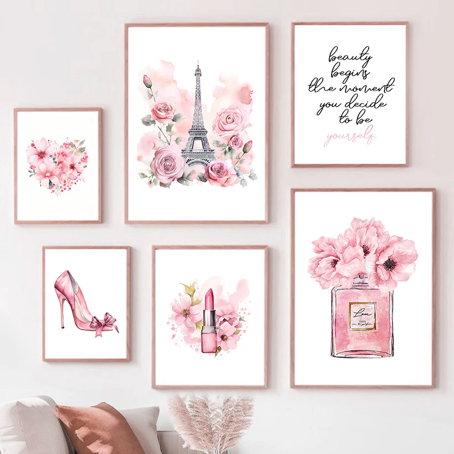 Home Fragrance Room Spray - Poster Seni Mode Paris Lukisan Kanvas