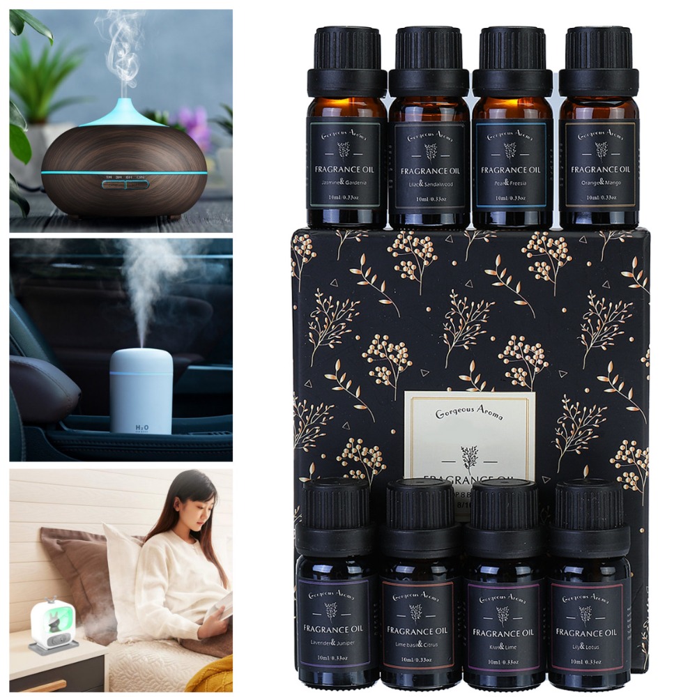 Home Fragrance Kit - Set Minyak Esensial 8x10ml untuk Diffuser