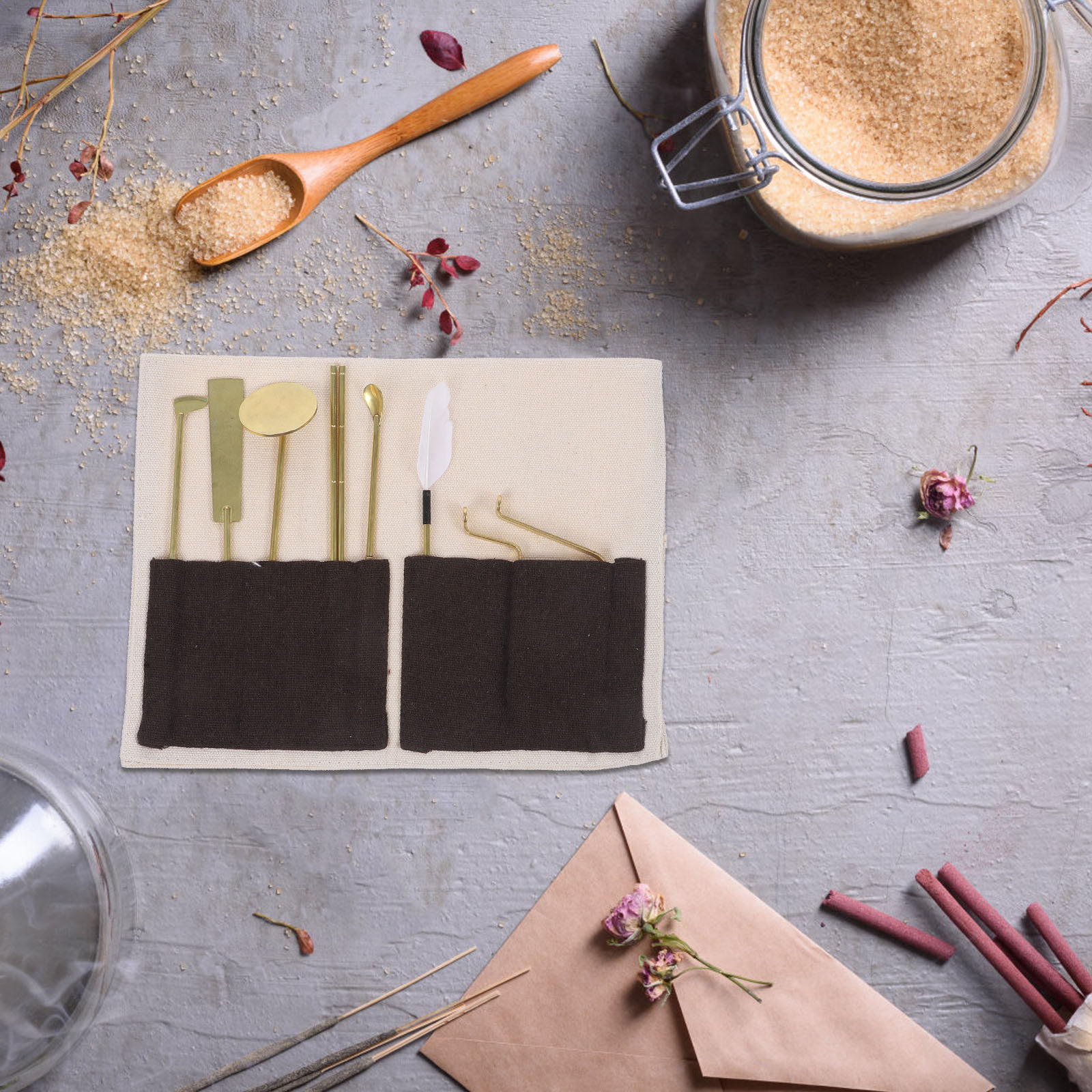 Home Fragrance Kit - 7 Buah Alat Pembuat Dupa Kuningan,