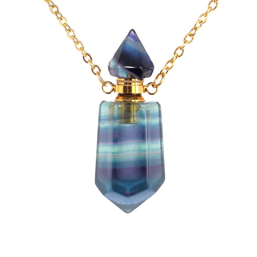 Diffuser Necklace Locket - Kalung Liontin Diffuser Botol Parfum Batu