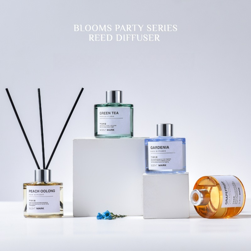 Home Fragrance Jasmine & Yuzu Porcelain Diffuser - Set Reed Diffuser 50ML Aroma Lotus