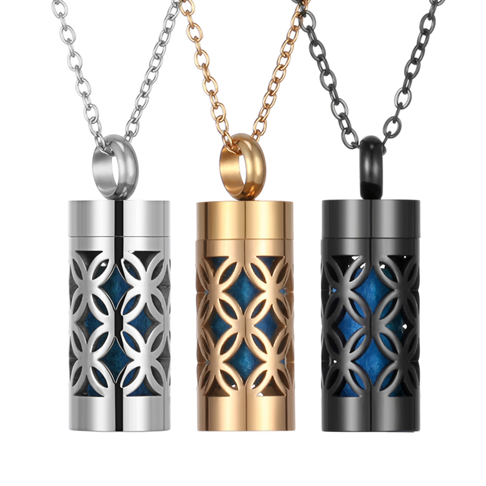 Diffuser Necklace Locket - Kalung Aromaterapi Stainless Steel, Liontin Diffuser