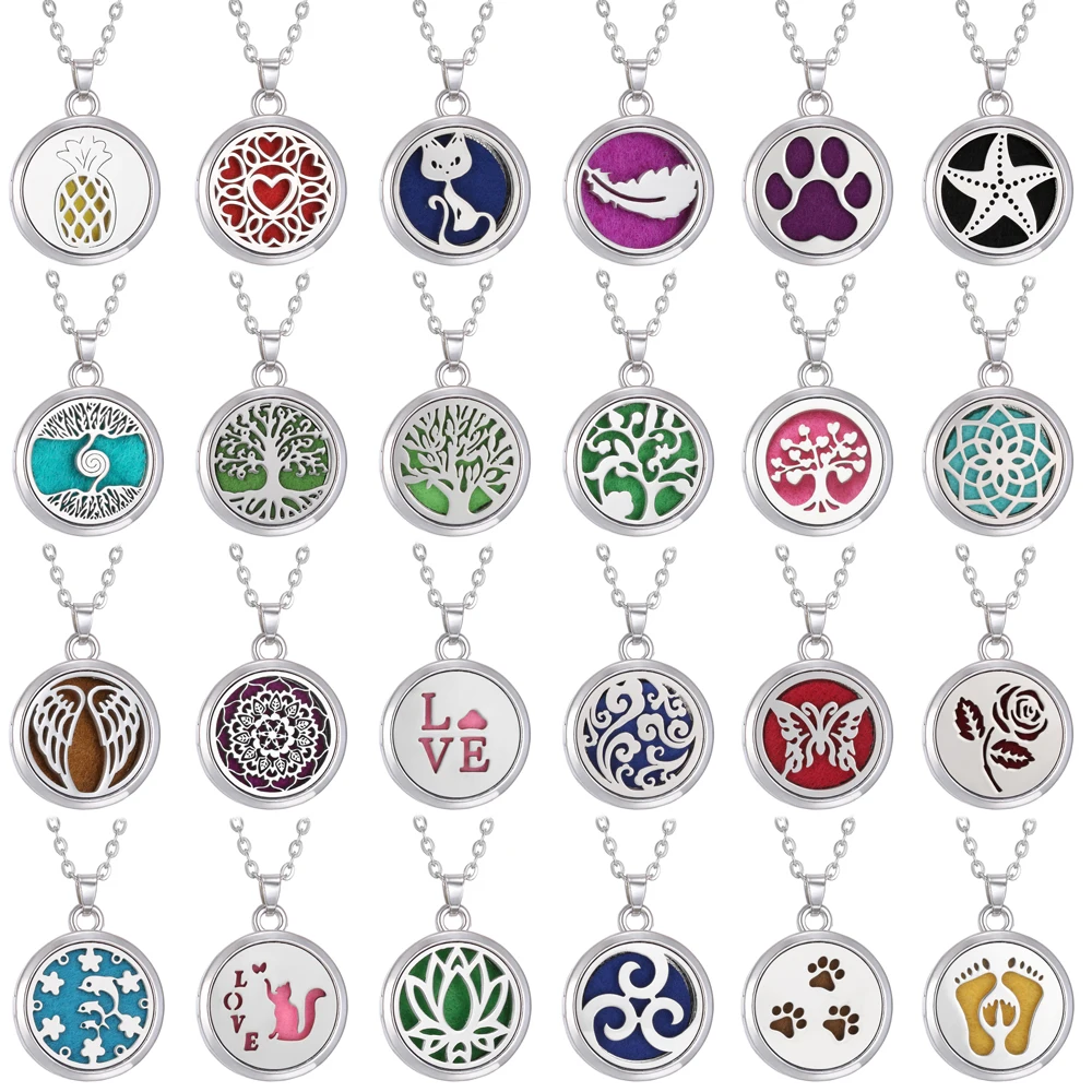 Diffuser Necklace Locket - 10 Buah/Lot Kalung Penyebar Minyak Esensial