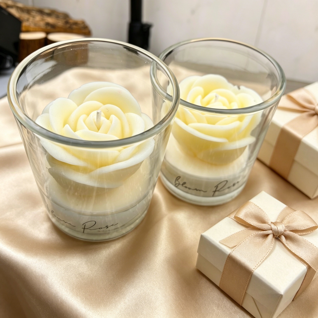 Lilin Beraroma Bentuk Mawar De - Home Fragrance Kit ulasan dan harga