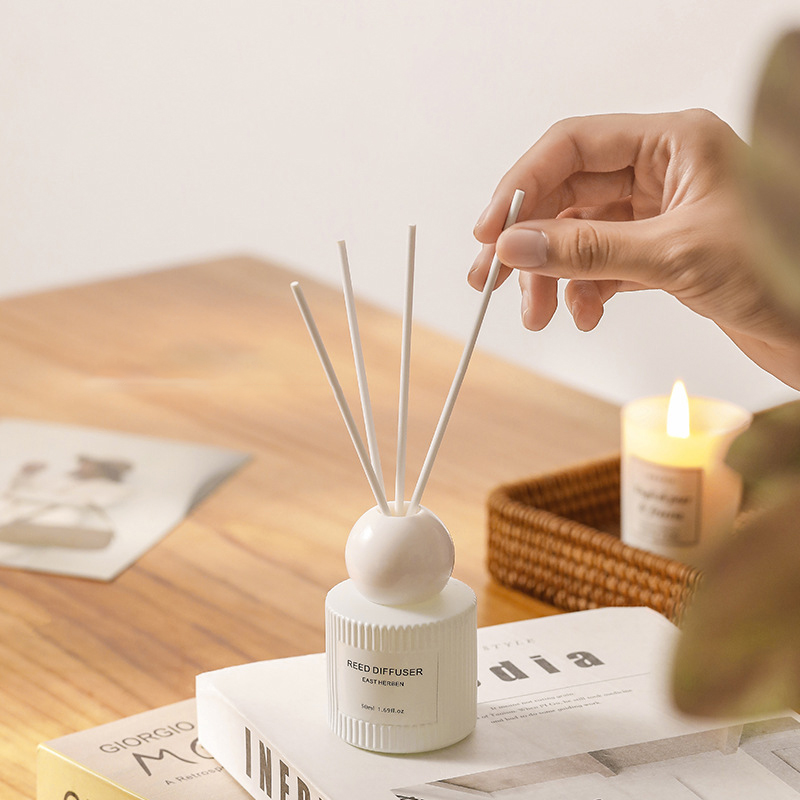50Ml Set Penyebar Buluh Melati - Home Fragrance Jasmine & Yuzu Porcelain Diffuser ulasan dan harga