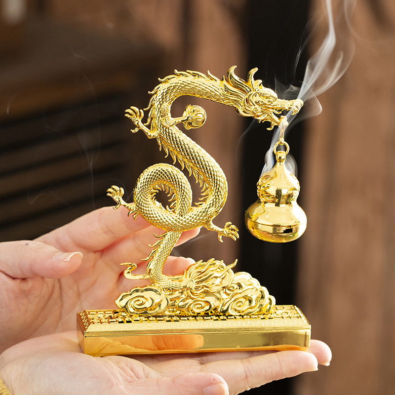 Pembakar Dupa Naga Emas Feng S - Home Fragrance Fig ulasan dan harga