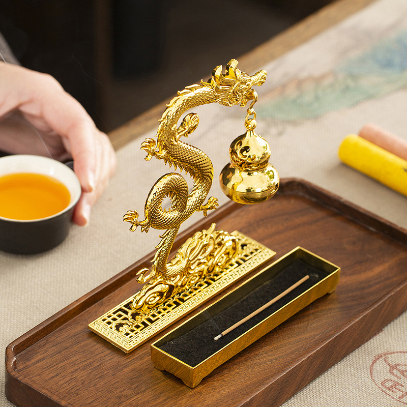 Pembakar Dupa Naga Emas Feng S - Home Fragrance Fig ulasan dan harga