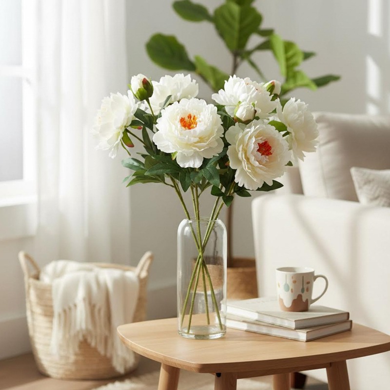 4 buah bunga peony simulasi, 2 - Home Fragrance Edg ulasan dan harga