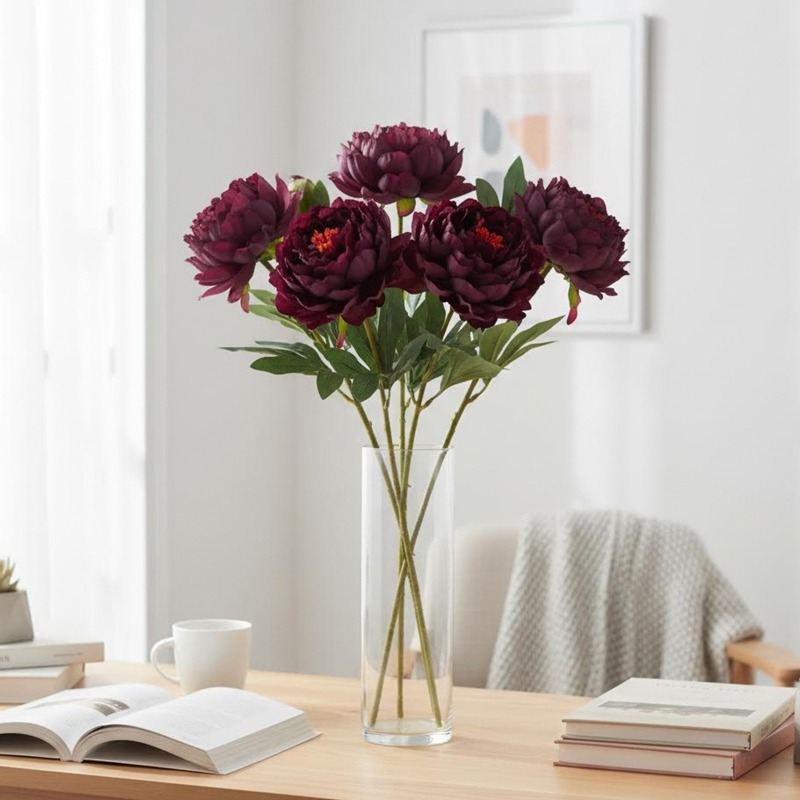 4 buah bunga peony simulasi, 2 - Home Fragrance Edg ulasan dan harga